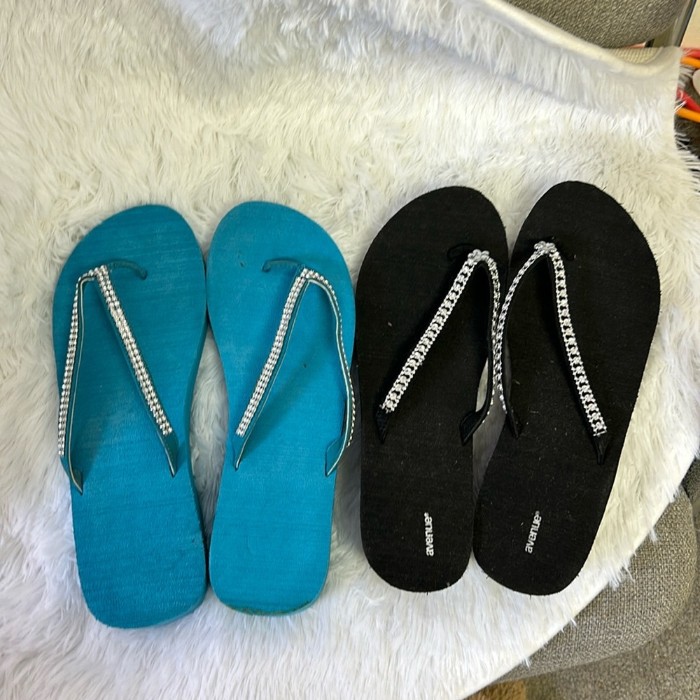 Two pair of sequence flip-flops with wedge heel